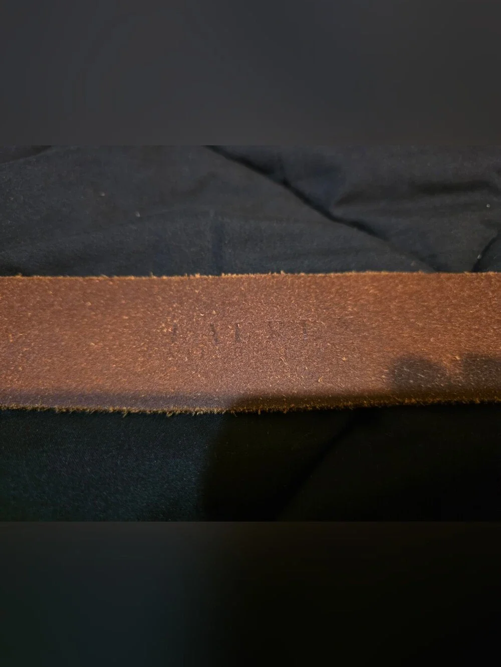 Ralph Lauren Dark Brown Leather Belt with Brass Horseshoe Buckle